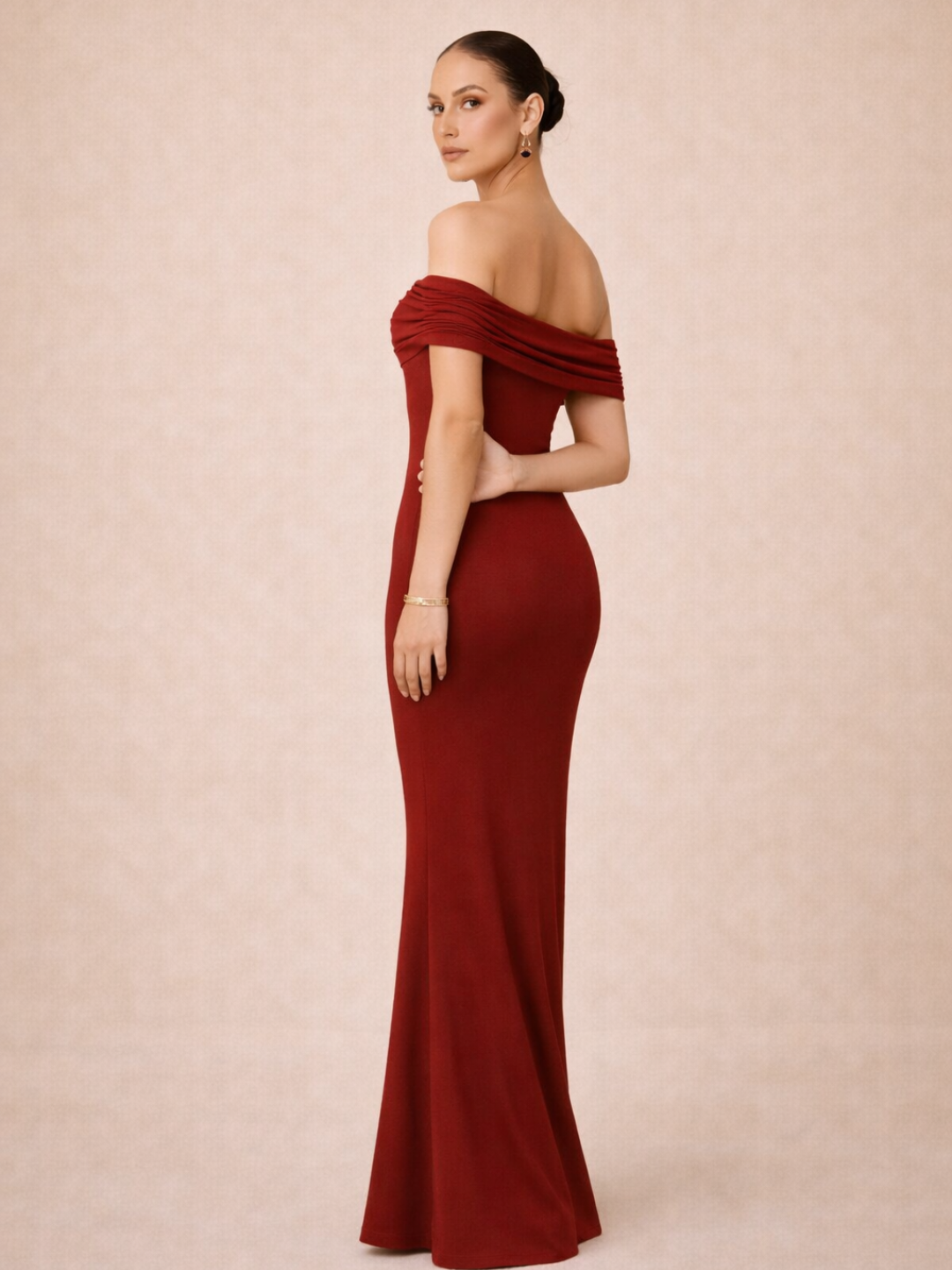 Backless off-shoulder dress