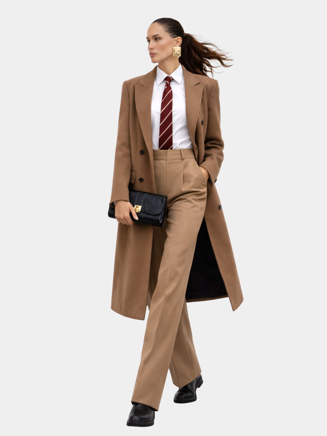 Tailored double-breasted coat