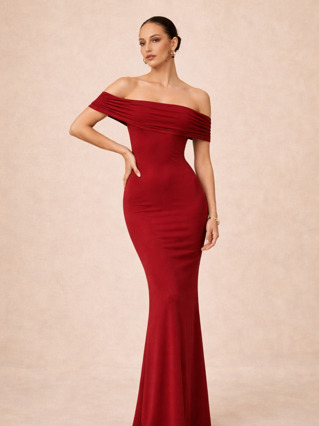 Backless off-shoulder dress