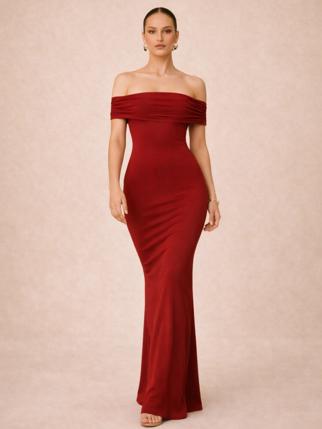 Backless off-shoulder dress