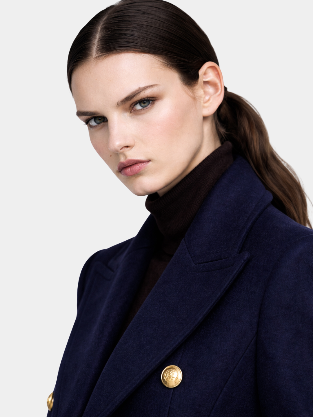 ÉLAN Buttoned mid-length coat