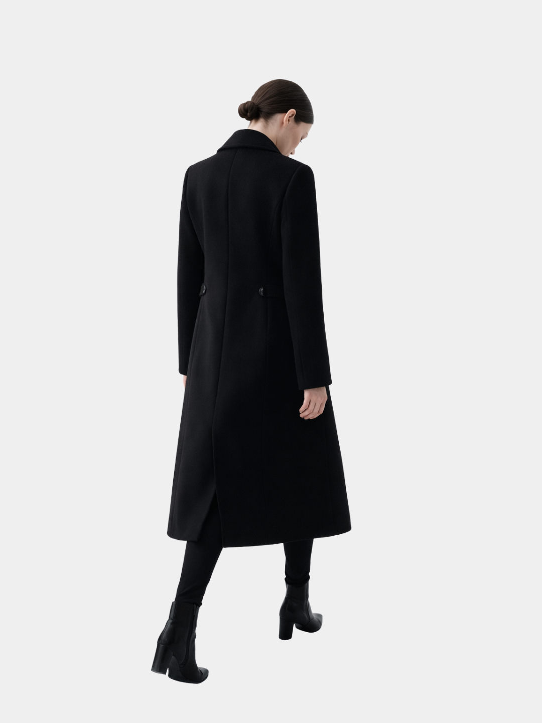 Double-breasted long coat