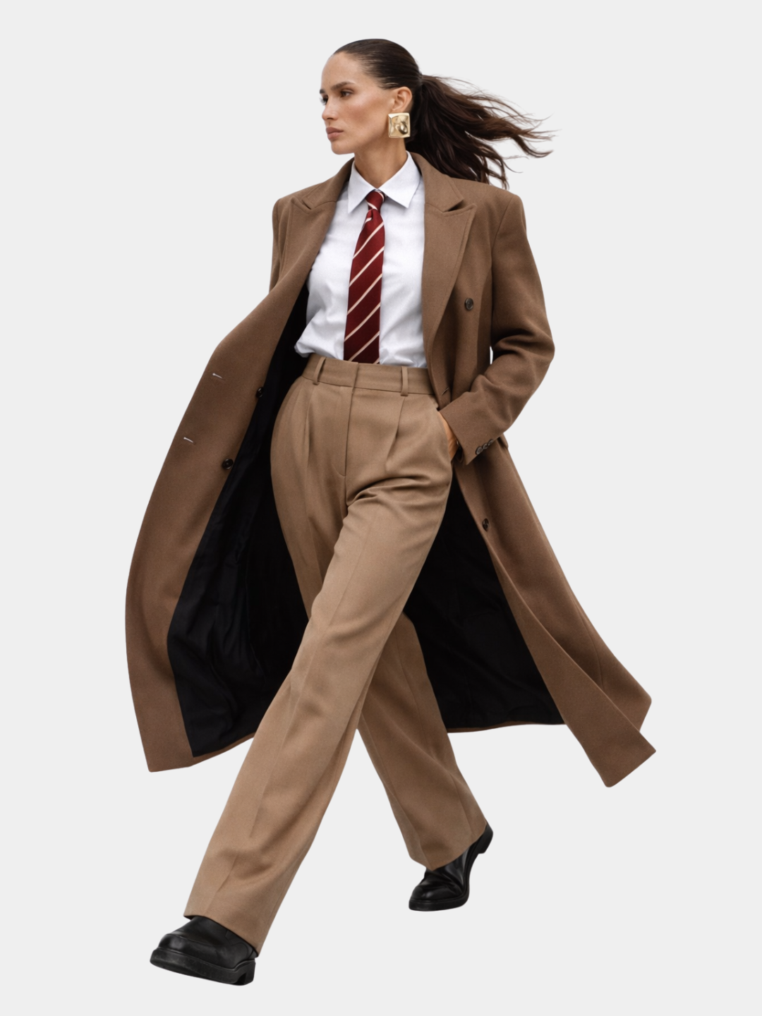 Tailored double-breasted coat