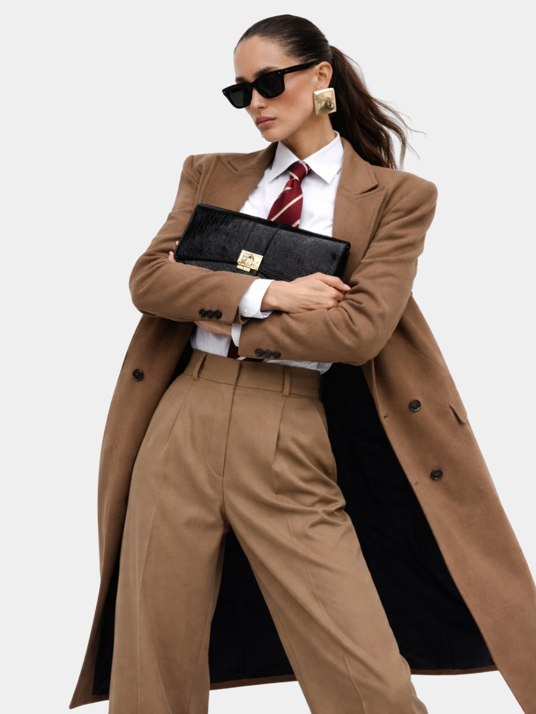 Tailored double-breasted coat