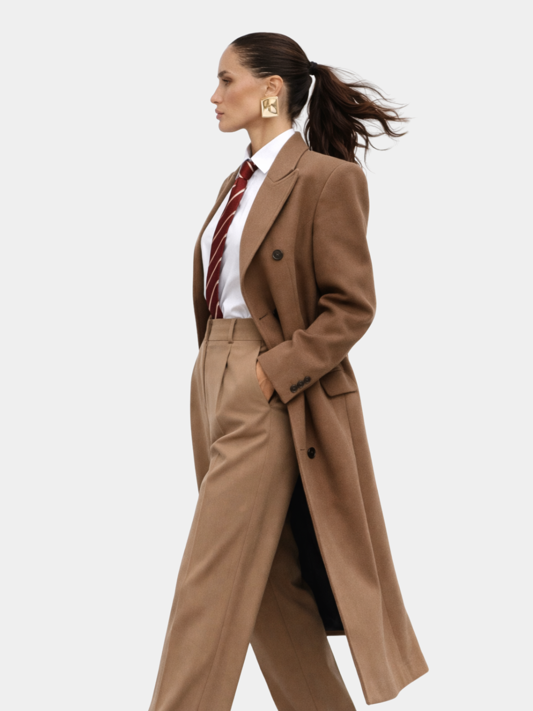 Tailored double-breasted coat