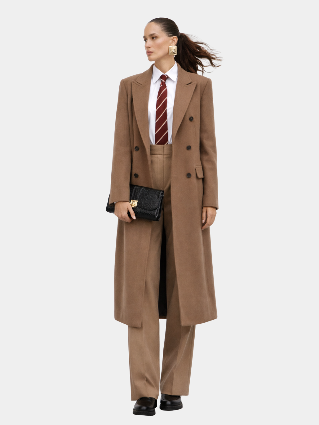 Tailored double-breasted coat