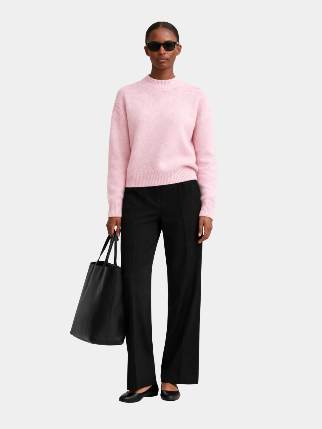 Soft pink knit pullover