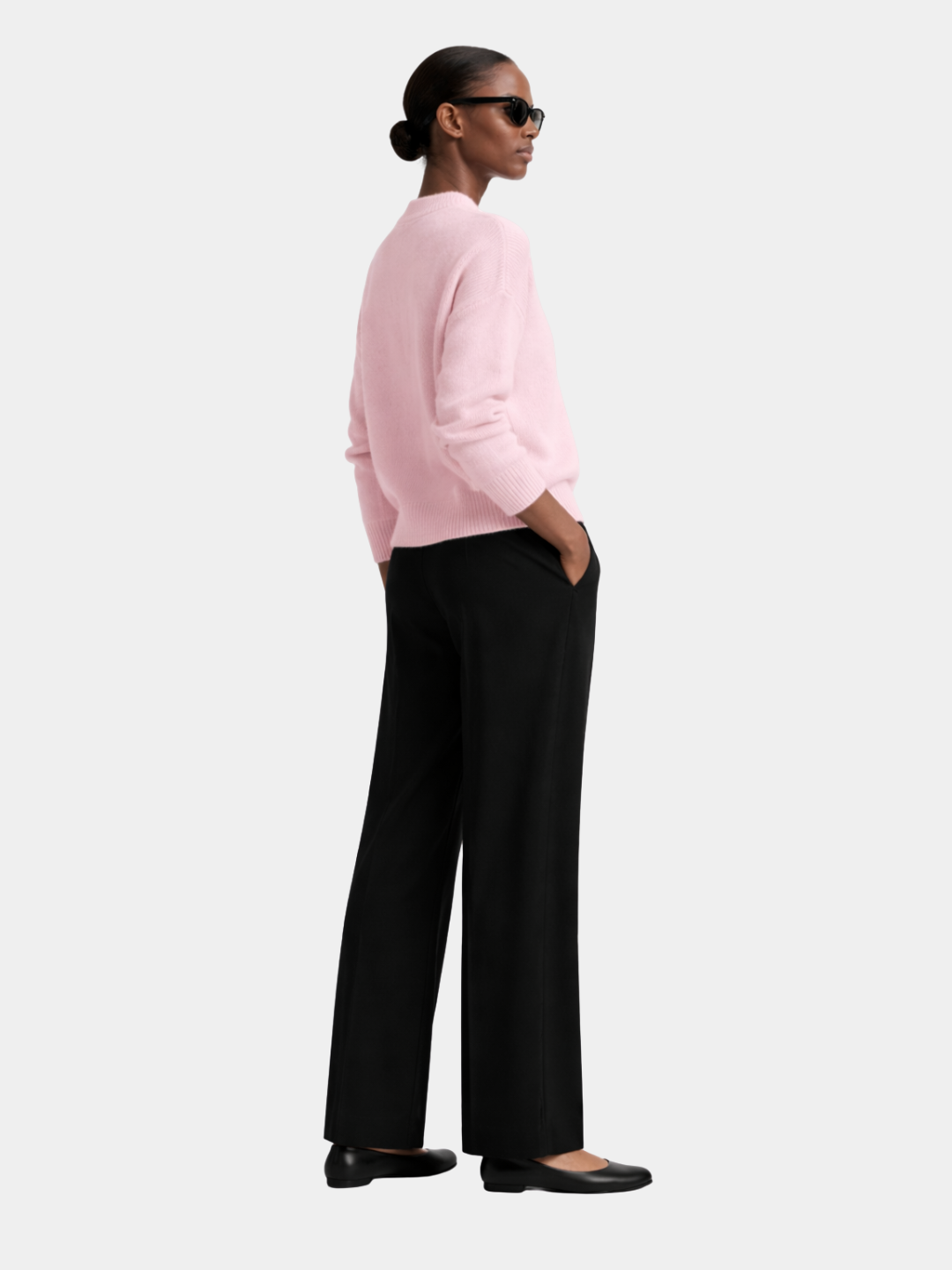 Soft pink knit pullover