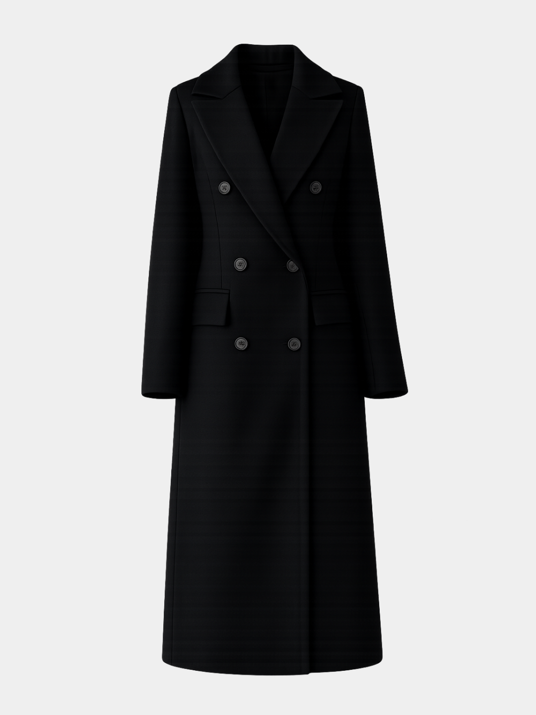 Double-breasted long coat