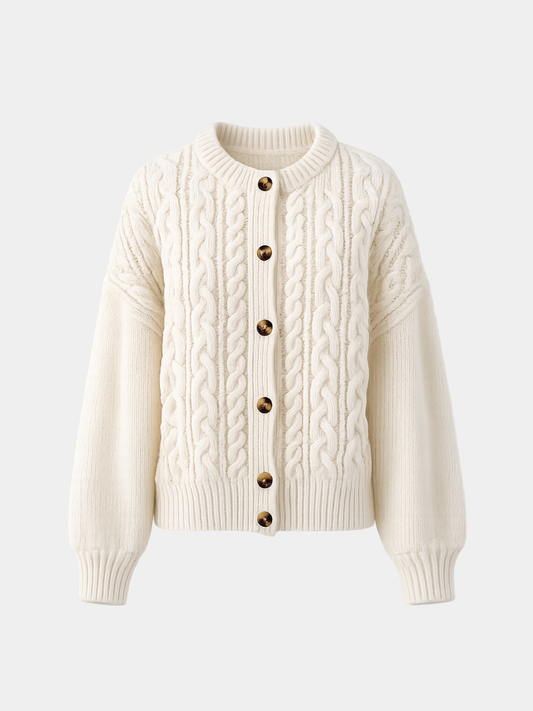 Cable knit cardigan